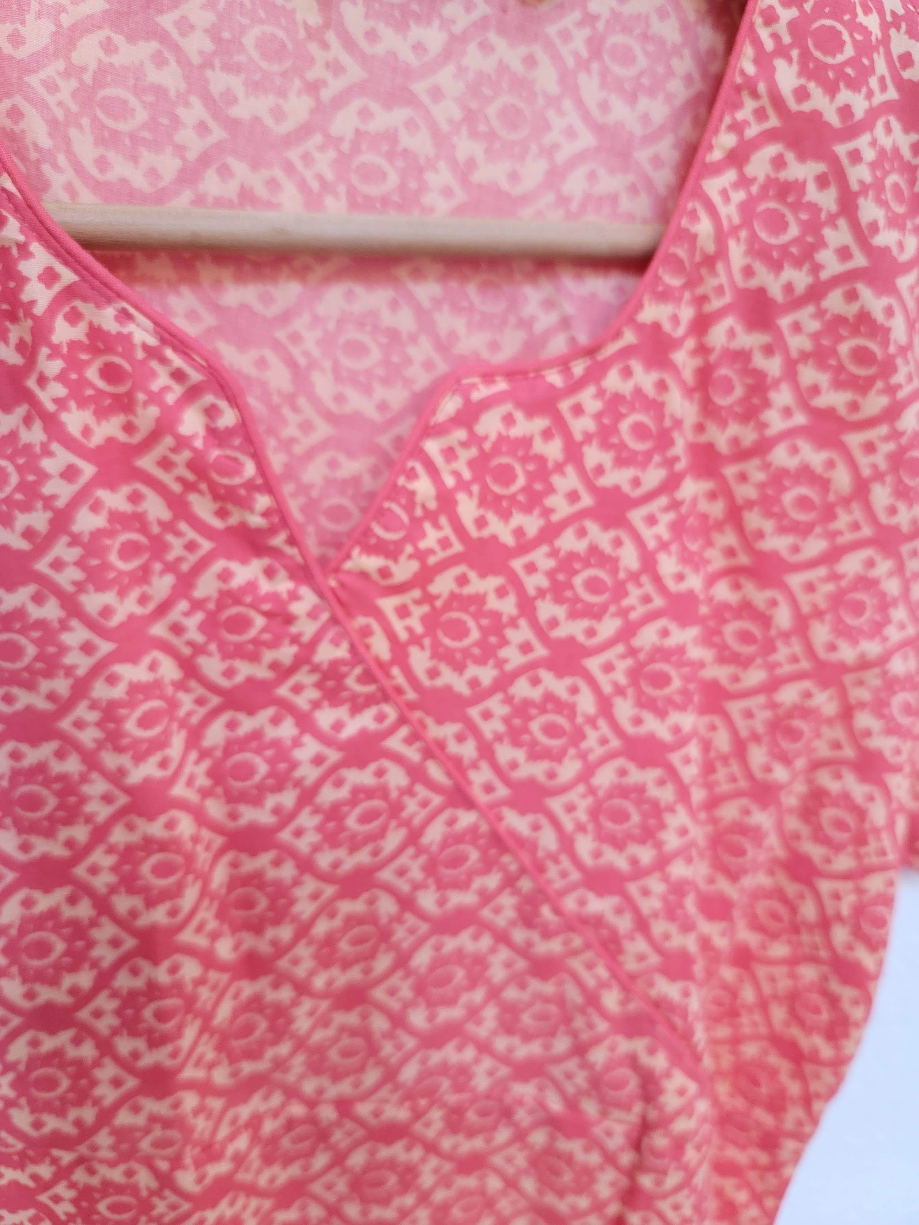 COTLAND Fashions Jaipuri Cotton Printed Short Kurti for Women (Floral Pink)  : Amazon.in: Fashion
